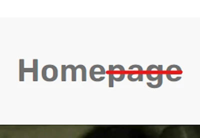 Verwende Home statt Homepage